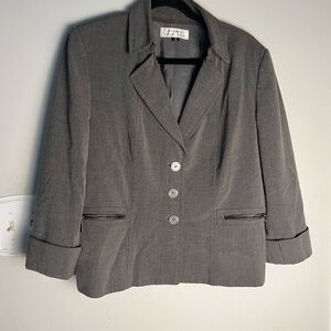 Tahari Gray Blazer Professional Suit Jacket